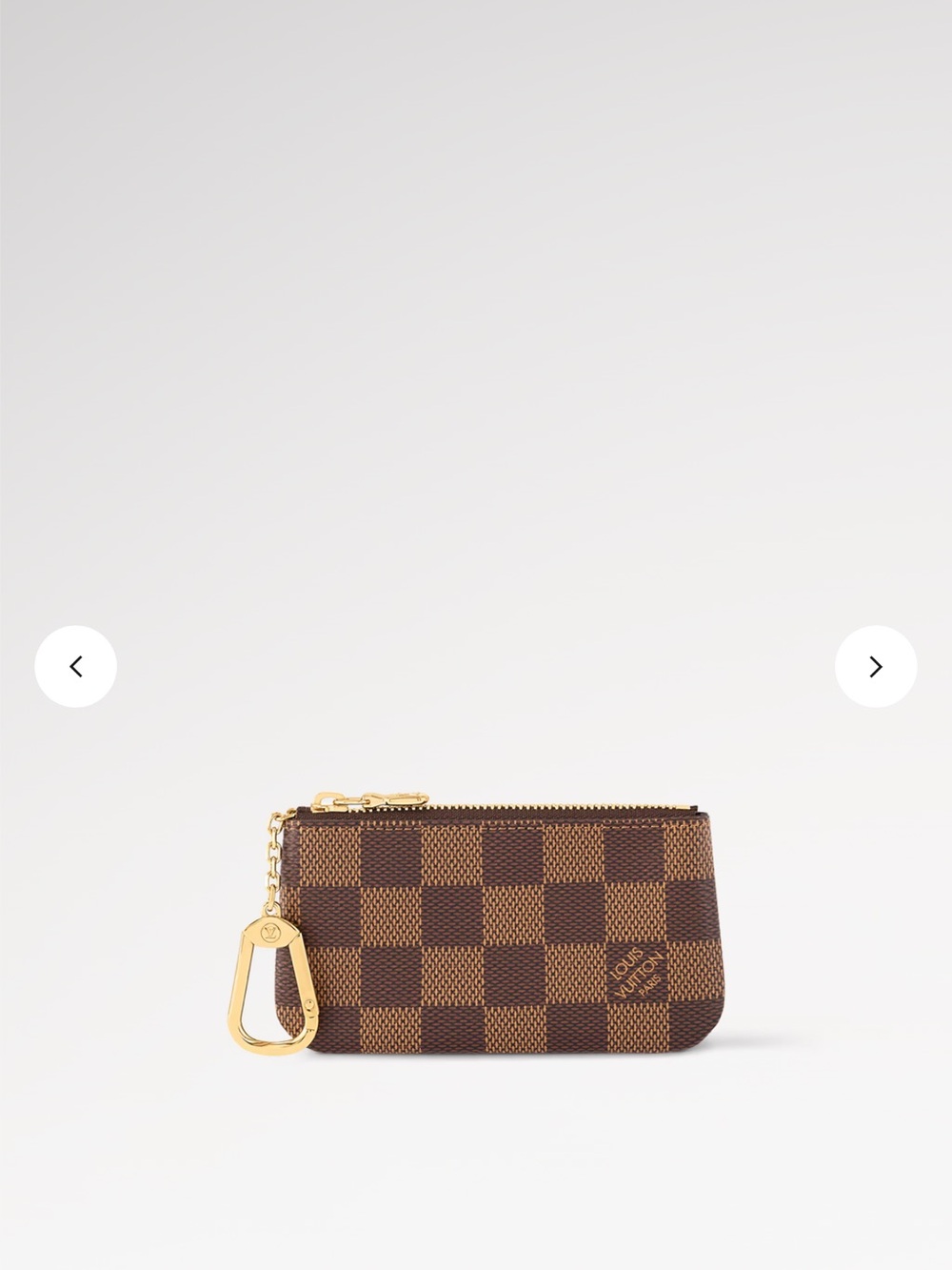 Louis Vuitton Damier Ebene Key Pouch with Gold Hardware